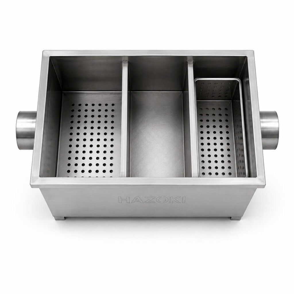 Cấu tạo bể tách mỡ inox 30L