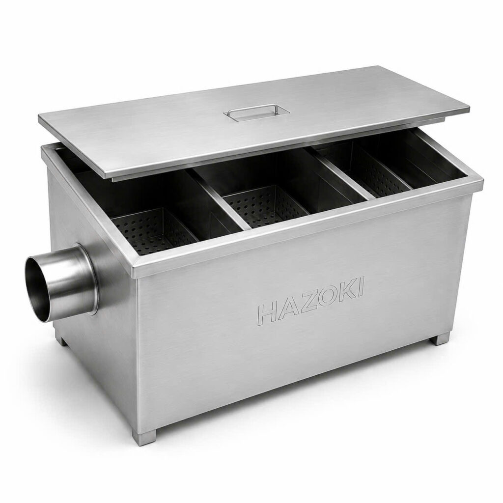 Bể tách mỡ inox 30L inox 304 Hazoki