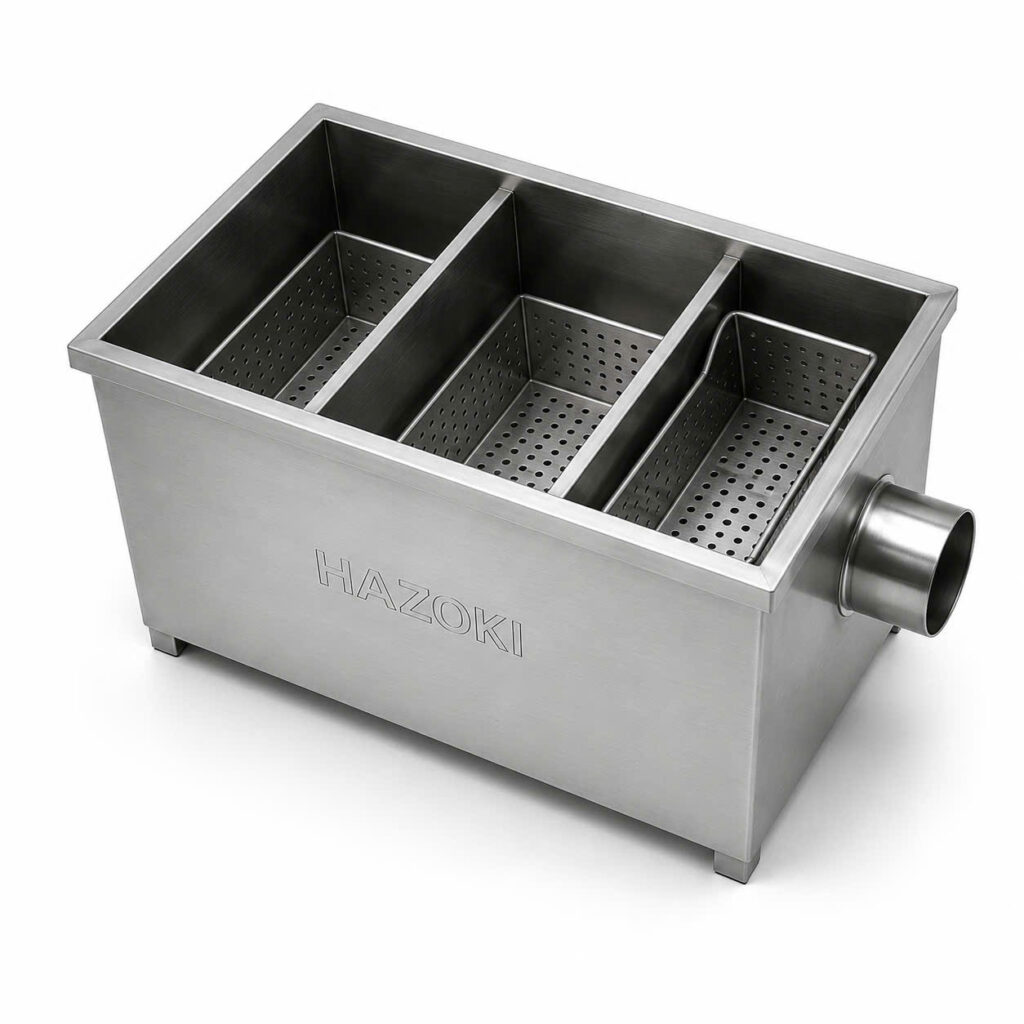 Cấu tạo bể tách mỡ inox 500L