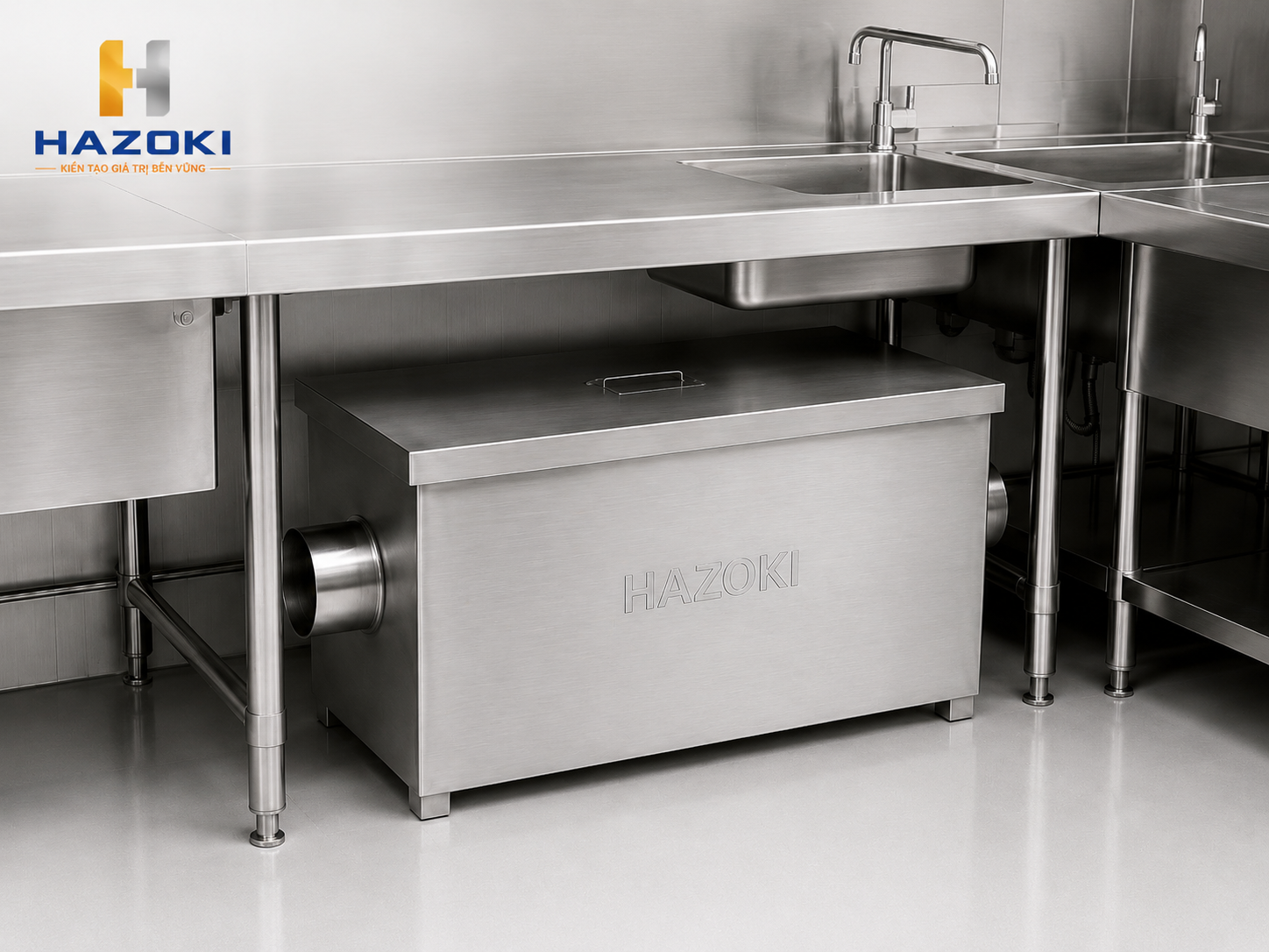 Bể Tách Mỡ Inox 140L - Ảnh 7