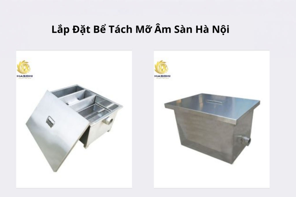 Bể tách mỡ âm sàn hà nội