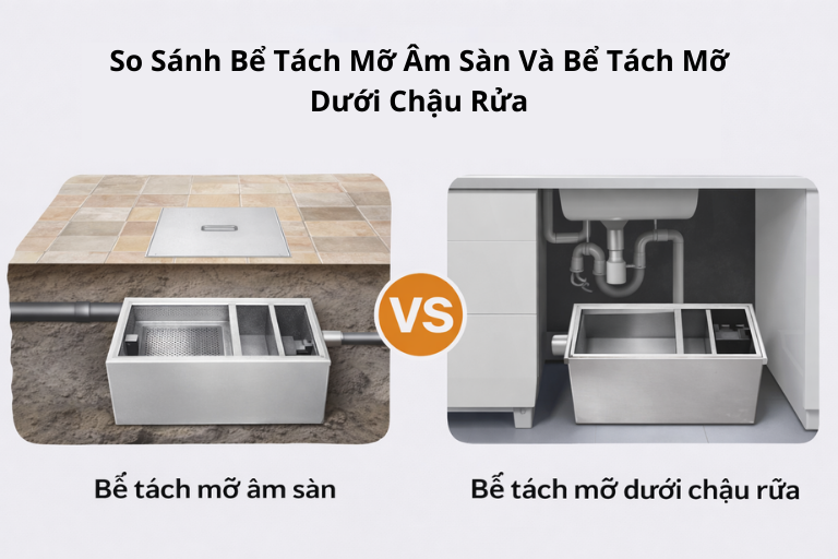 Bể tách mỡ âm sàn hà nội