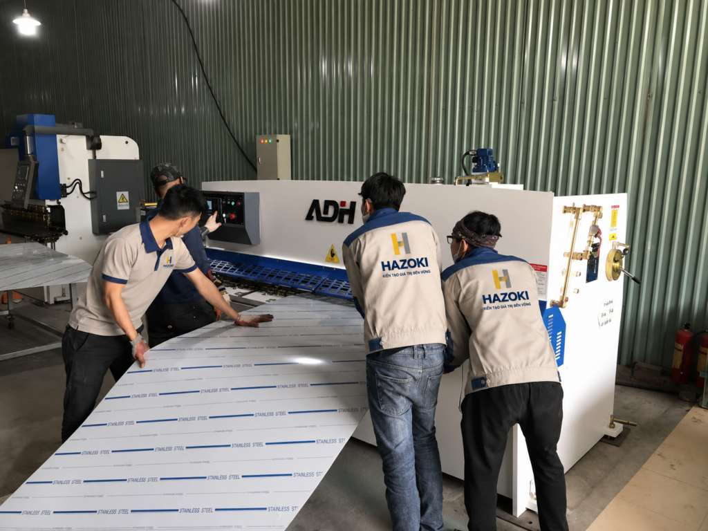 Xưởng gia công inox Hazoki