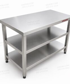 Bàn inox 3 tầng phẳng 1200mm