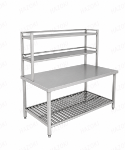 Bàn sơ chế 1600×800mm có kệ trên