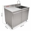 Tủ inox có chậu rửa 1200mm
