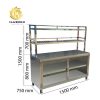 Tủ bát inox có kệ trên dài 1500mm