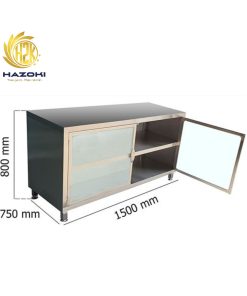 Tủ inox 2 tầng dài 1500mm
