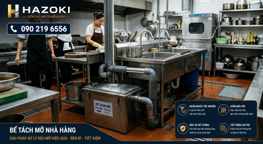 Bể tách mỡ nhà hàng