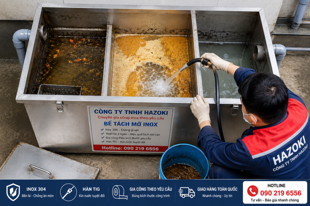 Dầu mỡ bám thành ống gây tắc nghẽn hệ thống thoát nước