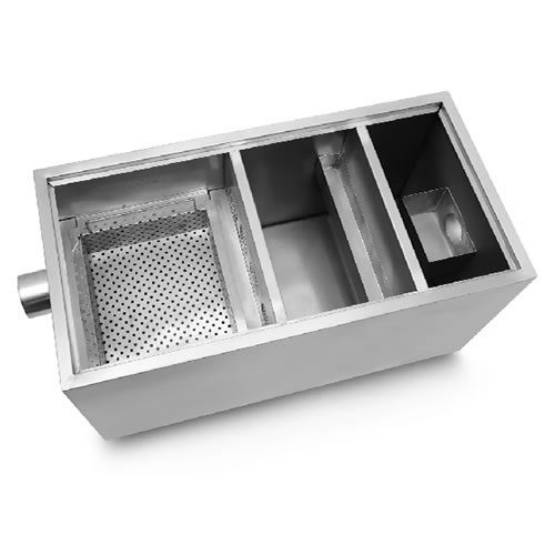 Bể tách mỡ inox 3 ngăn Hazoki