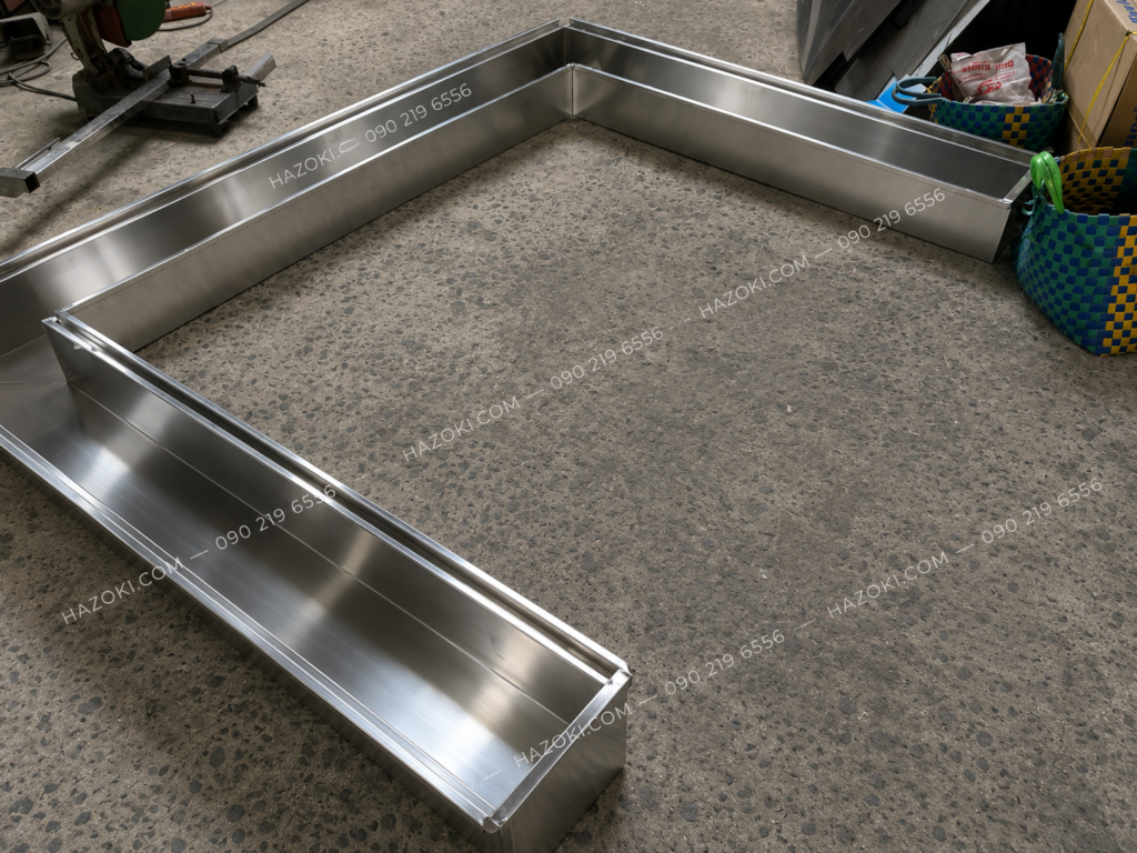 Máng thoát sàn inox Hazoki hoàn thiện