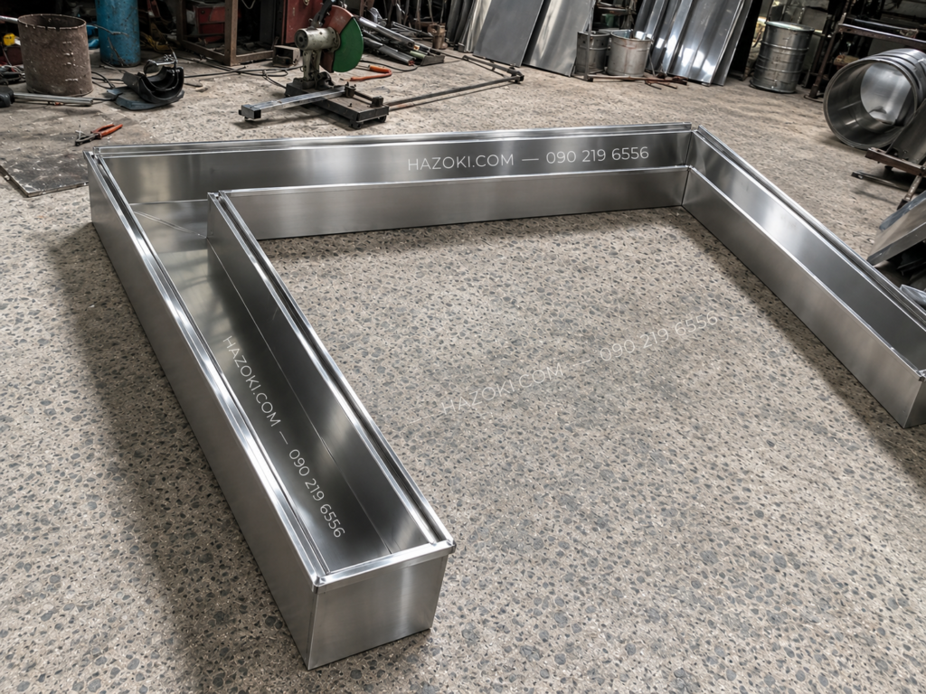 Máng thoát sàn inox Hazoki hoàn thiện
