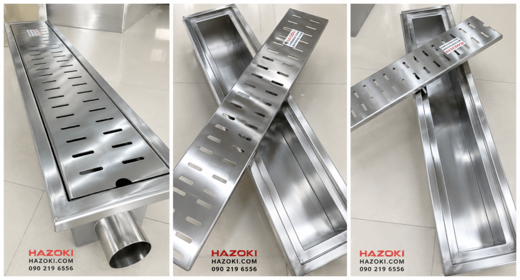 Máng thoát sàn inox 304 Hazoki