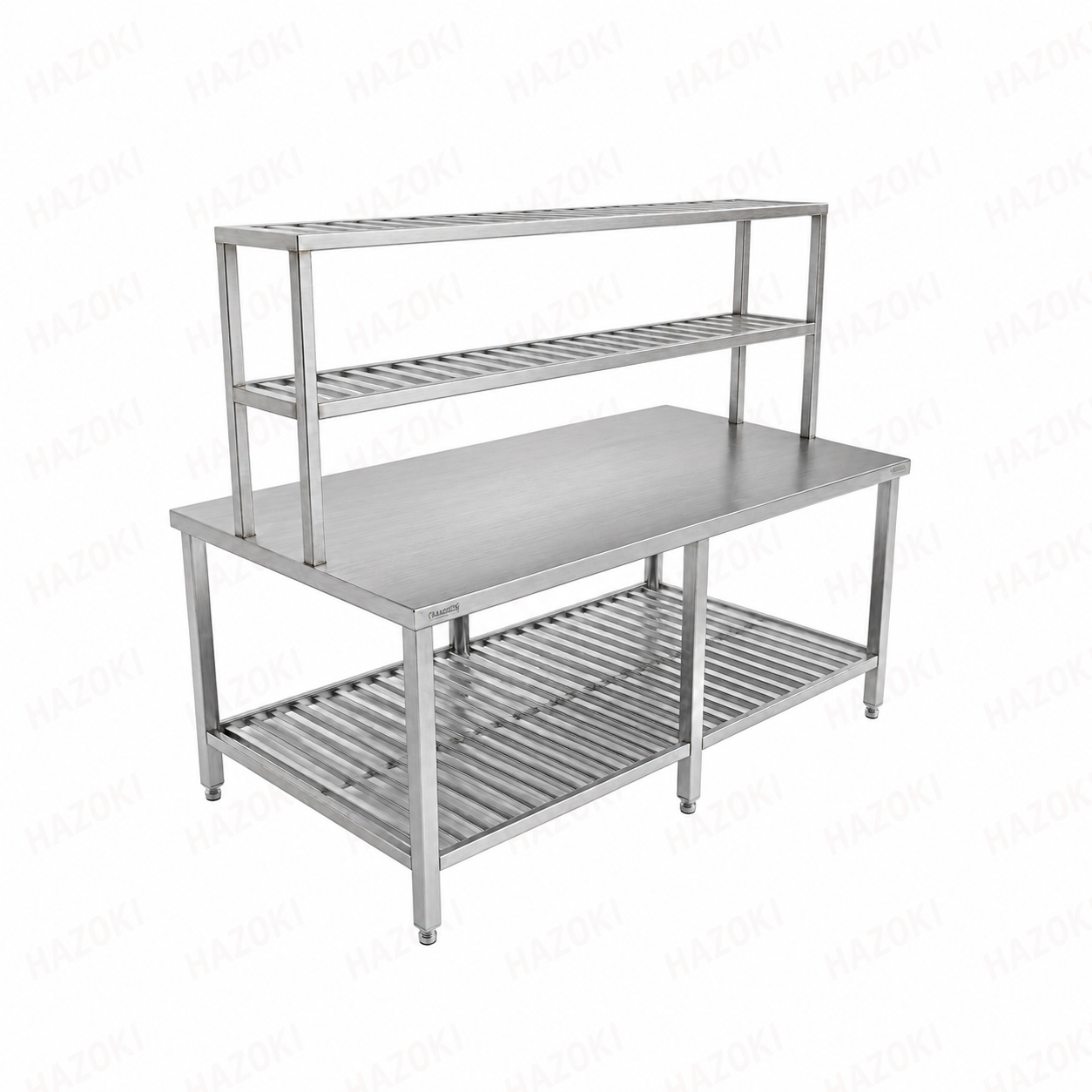 Bàn sơ chế 1800x1000 có kệ trên