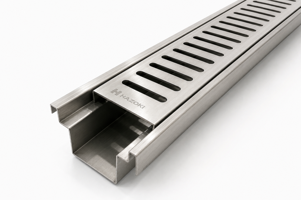 Máng thoát nước inox có song chắn rác